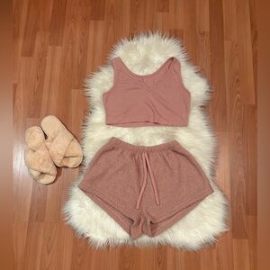 Super cute nude pink matching lounge set, size XS